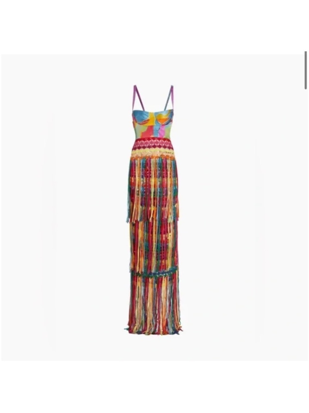 Alejandra Alonso Rojas Fringe-Trim Silk Gown - Picture 2 of 14